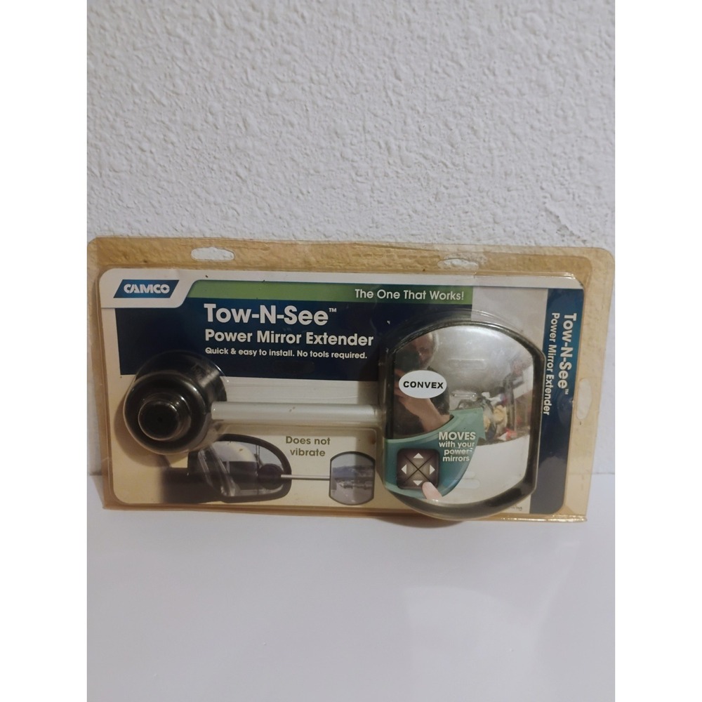 CAMCO- 25664 -Driver side Flat Tow-N-See Power Mirror Extender NEW FREE SHIPPING